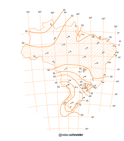 mapa de isopletas